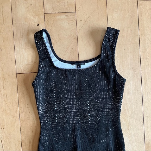 Haute Monde Sleeveless Black Mini Bodycon Dress - Picture 3 of 4